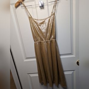 Wild blue gold shimmer party dress size medium